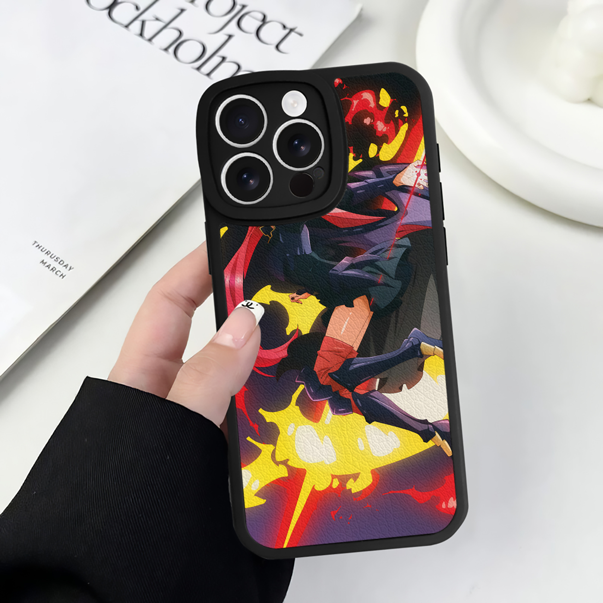 （画像用） 転スラ Regarding Reincarnated to Slime 【iPhone 16シリーズ対応】シリコンスマホケース（レザー調） 材質：シリコン